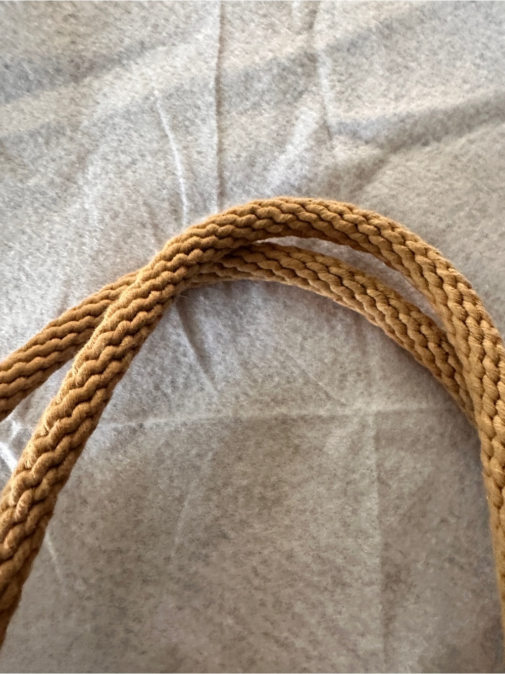 Michael Kors Gray Canvas Tote with Tan Rope Handles - Picture 2 of 7